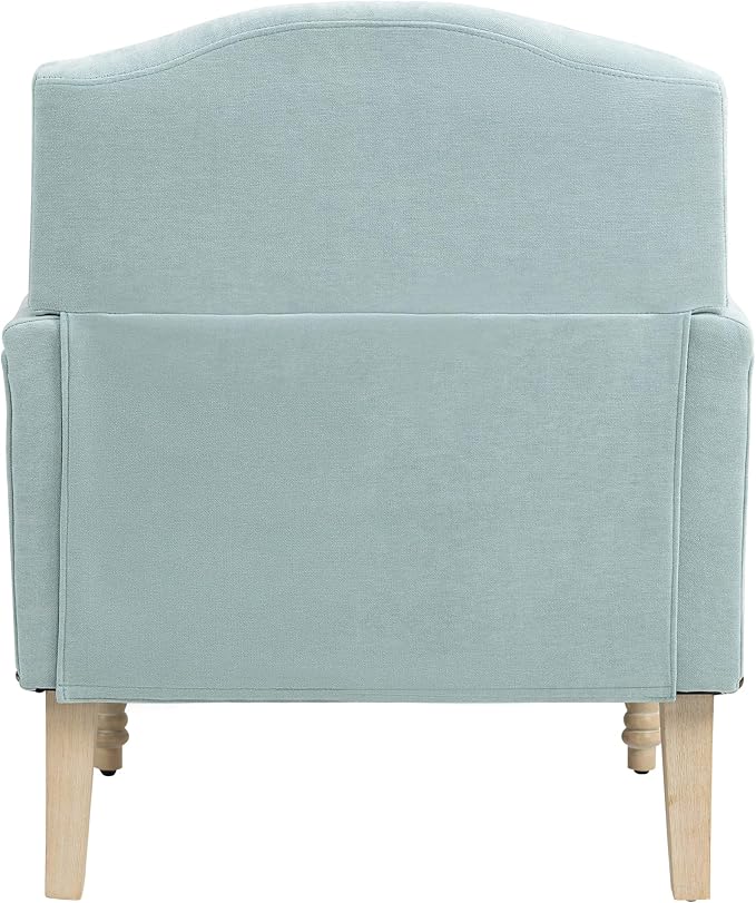 Modern Accent Chair with Retro Wooden Legs Nailhead Trim Small Fabric Club Chair Comfy Upholstered Armchair Lounge Chair for Bedroom Living Room Single SofaHolds 300lbs(Sage)
