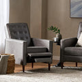 KEIKI Push Back Chair for Living Room Mid-Century Modern Recliner with Birch Legs