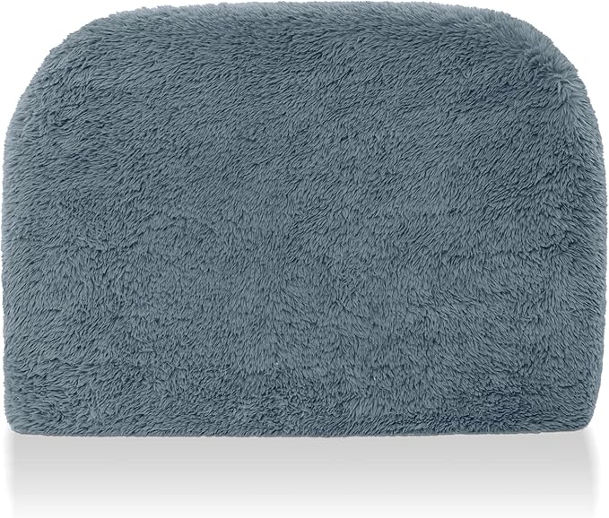 24/7 Shop at Home Garel Modern Upholstered Foam Sofa Chair with Curved Back and Arm Compressed Couch in a Box No Assembly Required for Home Theater and Living Room Ocean Blue
