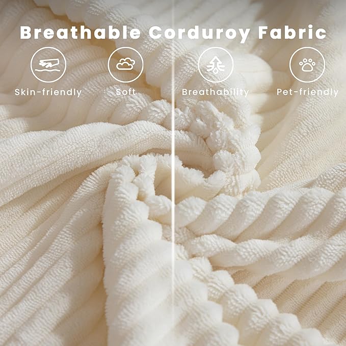 79 Convertible Sofa Bed Boneless Corduroy Sleeper Foldable Modular Couch Memory Foam Compressed Sofa in A Box Folding Mattress Floor Couch for Small Space Living Room Apartment Bedroom White