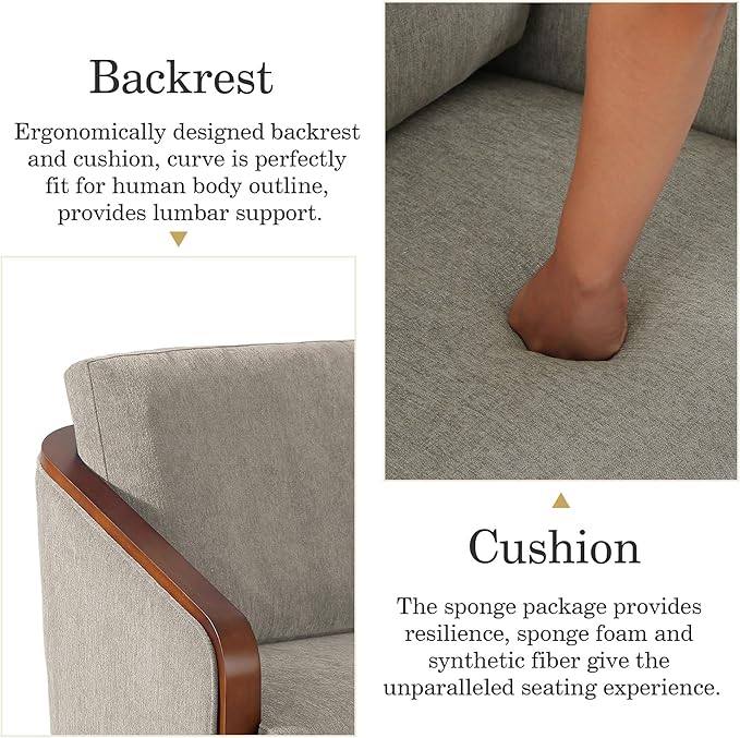 Swivel Barrel Accent Chair Mid Century Modern Arm Chair for Living Room Bedroom Comfy Club Reading Lounge Sofa Corner Chairs for Adults(Chenille Light Brown Set of 1)