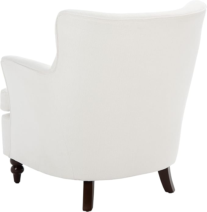 SAFAVIEH Home Collection Levin White/Walnut Accent Club Chair