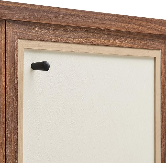 Modway Capri 33 Inch Sideboard Walnut Hallway or Entryway Storage Cabinet with Doors Mid-Century Modern Buffet Table or Credenza for Living or Dining Room