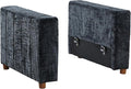 ORRD Modern Chenille Sofa Armrest Backrest for Modular Sectional Sofa Couch for Living Room Black Blue