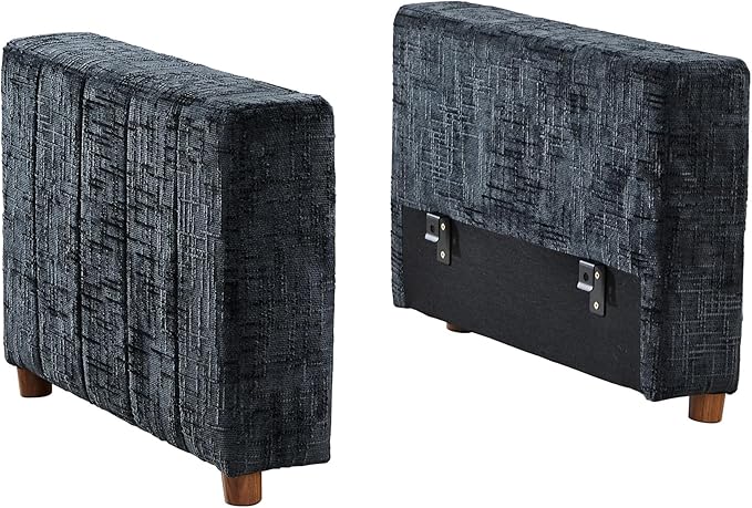 ORRD Modern Chenille Sofa Armrest Backrest for Modular Sectional Sofa Couch for Living Room Black Blue