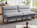 72 Futon Sofa Bed Futon Couch with Adjustable Backrest Recliner Small Loveseat for Living Room Office Apartment Corduroy Loveseat Light Grey