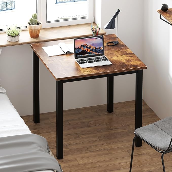 Need Computer Desk 31.5 Inch Small Office Writing Work Study Desk for Kids Student Teacher Home Bedroom Laptop Desk Rustic Brown