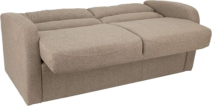 RecPro 65 Jack Knife RV Sleeper Sofa with Arms | RV Furniture | Zero Wall Hugger | Cloth (Oatmeal)