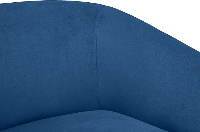 MINCETA Accent ChairModern Accent Chairs Swivel Chairs for Living Room Reading and Bedroom with Wood BaseVelvet Fabric in Navy