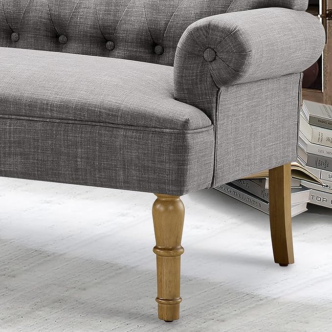 Rosevera Celino Loveseat Sofas for Living Room Loveseat Couch for Living Room Couch in a Box Sofa para Sala Love Seats Furniture Sofa in a Box Long Couches for Living Room SetteeLinenDove Gray