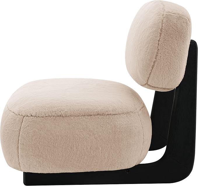 Coaster Home Furnishings - Duffie - Upholstered Armless Accent Chair with Oval Back Thick Seat Cushion and Horizontal Support - Living Room - Camel - 903097