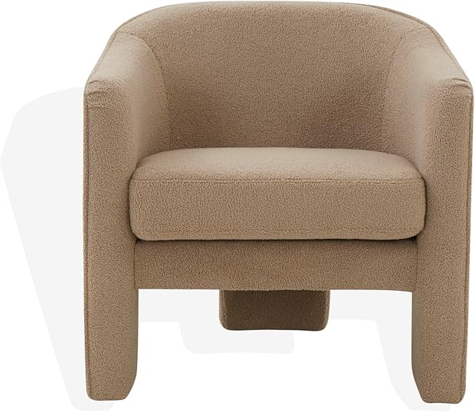 SAFAVIEH Couture Collection Londyn Brown Faux Shearling Accent Chair (Fully Assembled)