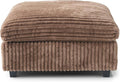 JACH 39.37 Modern Comfy Ottoman for Living Room Oversized Ottoman Footstool Cushion Covers Removable Minimalist Ottomans for Party Bedroom Apartment (Brown)