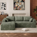 103 L Shaped Boneless Sectional Couches for Living Room Comfy Sectional Couches Deep Seat Modular Sofa Cloud Fluffy Couch with Left Facing Chaise No Assembly Needed Olive Green