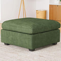 Belffin Ottoman Seat with Storage for Modular Sectional Sofa Storage Ottoman Bench Footrest for Living Room Corduroy Sectional Couch Green
