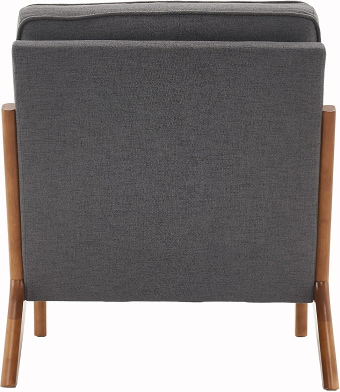 Accent Chair for Living Room Mid-Century Modern Upholstered Armchair with PillowReading Arm ChairComfy Accent Chair for Bedroom