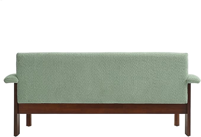 Christopher Knight Home Vincenzo Berber Fleece Sofa Upholstered Loveseat Soft Pillow Armchair Rubberwood Legs Couch 72.8 Loveseat Large Couch Chair Reading Sofa for Living Room Home Rest Green