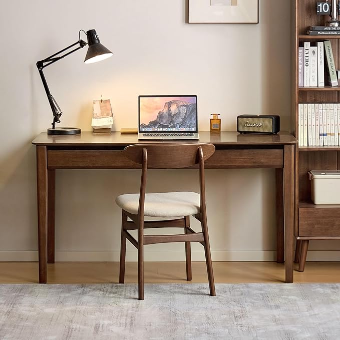 YESWOOD Vintage Solid Wood Computer Desk Office Desk with Storage Drawers Writing Desk for Home Office Study 47.24 W