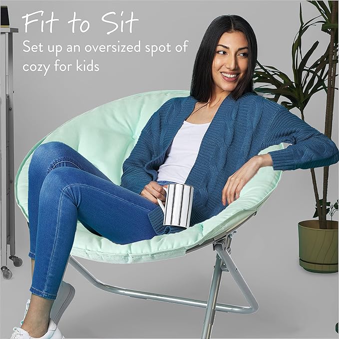 Urban Lifestyle Micromink Saucer Chair Aqua