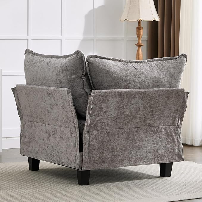 IPKIG Corner Seat Module for Modular Sectional Sofa Corner Module for Customizable Sectional Sofa Couch (Light Grey Corner Seat Module)