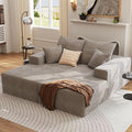 Oversized Double Chaise Lounges Indoor - 74.8 Upholstered Boneless Cloud Stupendous Oversized Chaise Lounge Couch Luxury Sofa Bed Deep Seat - Plush Corduroy Lounge Chair2 PiecesCamel