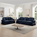 KEIKI 107 3Seat Modular Velvet Sofa Couch for Coastal Home Bedroom Studio Style Conscious Beach Lovers Luxurious Elegant Sophisticated Refined Design Stylish Design Blue
