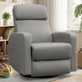 Power Swivel Recliner Chairs for Adults Electric Glider Rocking Chair Nursery Glider Recliner Nursery Chair with Classified Side Pocket Nursery Rocking Chairs with USB and Type-C Ports
