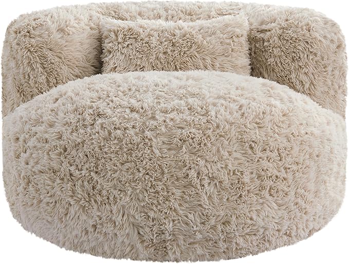 CHITA Compact Expandable Lounge Chair with Pillow Ideal for Living Room Safari