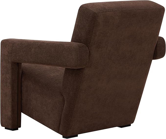SAFAVIEH Couture Collection Taylor Modern Dark Brown Boucle Accent Chair (Fully Assembled)