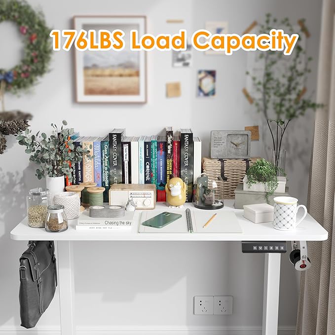 Stary Electric Standing Desk Adjustable Height Sit Stand Home Office Desk with Splice Board