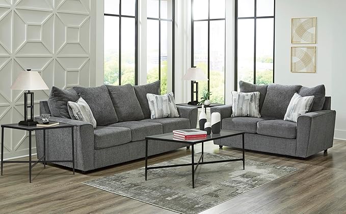 Signature Design by Ashley Stairatt Casual Sofa with Flared Arms Gray