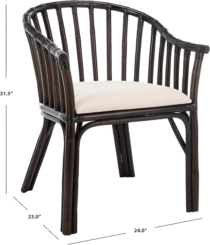 Safavieh SEA4017A Home Collection Gino Arm Chair Black