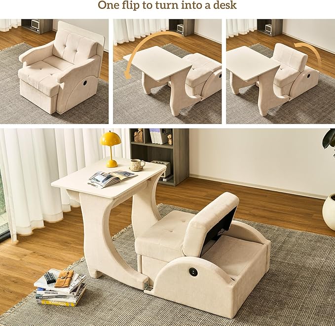 SofaSingle Sofa &ampOffice Desk Designed for Living Rooms Studies and loungesIt can be Seamlessly Converted into an a Sofa Bed with a Single ClickOffer Gentle and Comfortable Support
