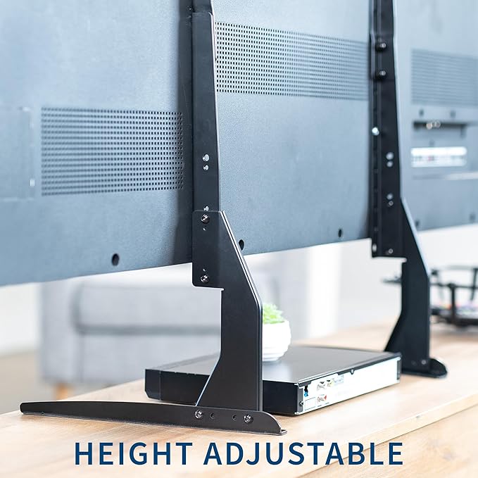 VIVO Universal Tabletop TV Base Stand for 22 to 65 inch LCD Flat Screens Pedestal Replacement Legs VESA Mount with Hardware Included STAND-TV00Y
