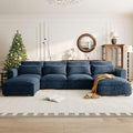U-Shaped Modular Sofa Freely Transformable Living Room Corner Couch with Two Ottomans Suitable for Home