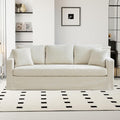 Chifee &amp Vingol 83 3 Seater Sofa Couch for Living Room Deep Seat Cozy Sofas Modern Upholstered Sofa with Removable CoverBeige