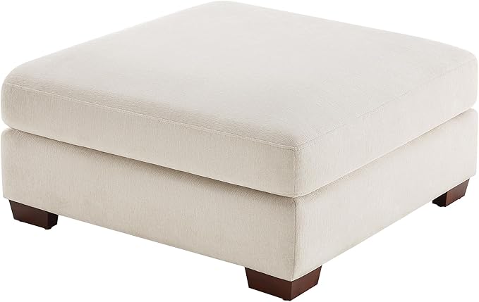 VANOMi 37.4 Upholstered Square Module for Modular Sectional Sofa (Beige Ottoman Module)