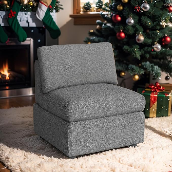 PayLessHere Single Sofa Couch Convertible Sofa 1-Seat Sofa Modular Sectional Sofa Couch for Living Room Bedroom OfficeGray