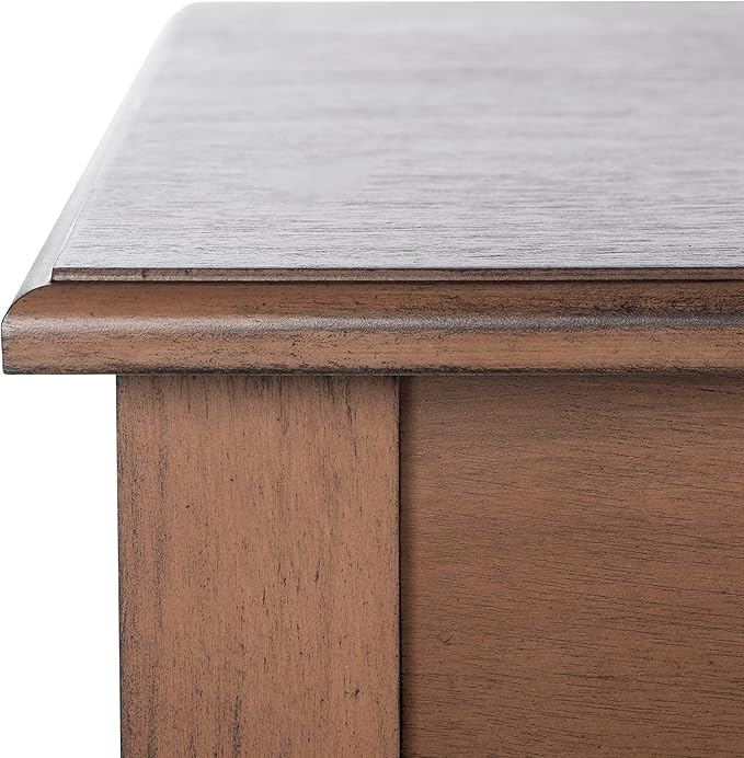SAFAVIEH Home Collection – Henric 1-Drawer Computer Desk with 2 Shelves Brown Home Office Writing Table 45 Wide (DSK5712B)