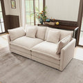 Modular Sectional Sofa 76.7 Comfy Chenille Cloud Couch Loveseat with Armrests and Pillow Modern Deep Seat Sofa Couch for Living Room Apartment (Khaki Loveseat)