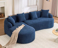 KEIKI L-Shaped Chenille Modular Sectional Couches with Chaise Lounge &amp 4 Pillows 3 Seater Oversized Upholstered Luxury Plush Cloud Sofa for Living Room Apartment Full Sponge Compression