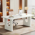 Tribesigns Modern Executive Desk 70.9 Large Office Computer Desk Conference Table Meeting Room Table Simple White Workstation Business Furniture for Home Office