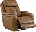 Watson &amp Whitely Genuine Leather Electric Recliner Chairs Oversized Super Zero Gravity Recliner Triple-Motor W Adjustable Lumbar Headrest Support &amp Hidden Storage Saddle Brown
