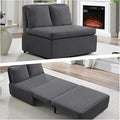 ijuicy 3 in 1 Twin Sleeper Sofa with Pullout Bed Linen Pull Out Sofa Bed Convertible Loveseat Couch Beds with Pillows and Tri-fold Mattress for Small Space Apartment Dark Grey