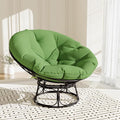 46 Papasan Chair with Cushion and Frame Ergonomic Wicker Papasan Circle Chair for Living Bedroom Reading Room Lounge