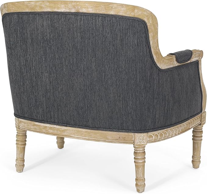 Christopher Knight Home Tamarisk Upholstered Club Chair - Charcoal/Natural