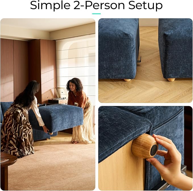 LINSY HOME Versatile Console Modular Sectional Oversized Couch Multifunctional Side Table with Charging Station and Storage Convertible Sectional Sofa Modular for Living Room Apartment Dorm Room