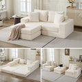 80'' Modular Sectional Couch with L-Shape Chaise Modern Boneless Loveseat Cloud Couch for Living Room Sofa Bed with Deep Seat No Assembly Sleeper Sofa for Living room Apartment and Bedroom
