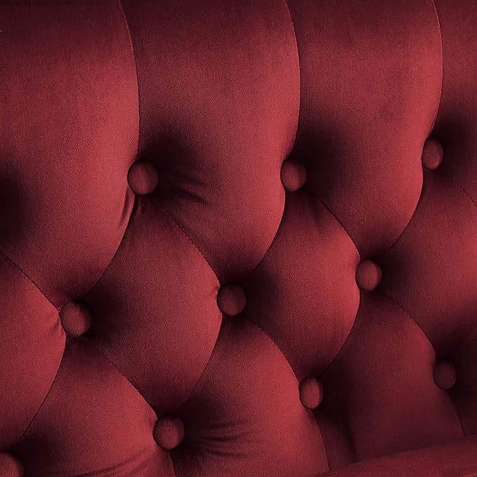 Modway Prospect Performance Velvet Loveseat Maroon 28.5 x 49 x 29.5