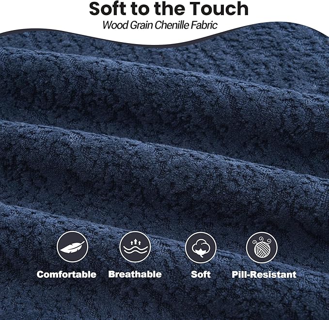 65 Curved LoveseatDeep Seat Cloud Floor Couch with 3 BackrestCozy Chenille FabricSmall Loveseat for Small SpacesBedroomOfficeApartment (Blue 65 Inch)
